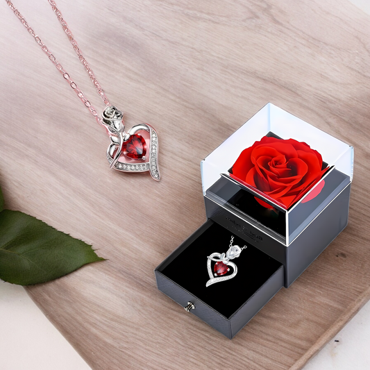 Rose Gift Box + Necklace